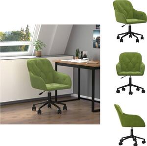 VidaXL Sedia da ufficio girevole in velluto verde chiaro - Sedie da ufficio