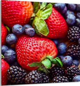 PIATTO IN VETRO PER CUCINA 60x65 Fragole