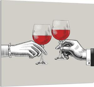 PIATTO IN VETRO PER CUCINA 65x60 Vino