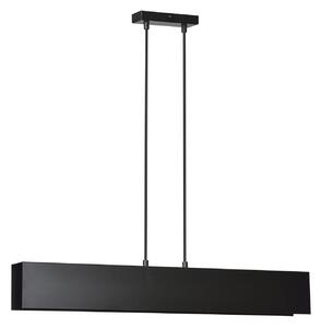 Lampadario Moderno 3 Luci Gentor In Acciaio Nero