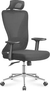 Mark Adler Manager 3.5 Sedia da ufficio ergonomica con supporto lombare e poggiatesta regolabile Mesh HD fino a 130 kg Grigio