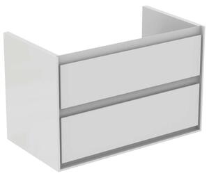 Ideal Standard Connect Air - Mobiletto sottolavabo, 80x44x52 cm, 2 cassetti, bianco lucido/opaco E0819B2