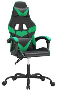 VidaXL Sedia da gioco girevole in Pelle finta nera e verde