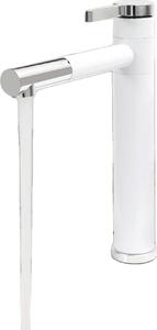 Rubinetto per lavabo, orientabile a 360°, portata 2 GPM, installazione monoforo, classe A rame, altezza 297 mm