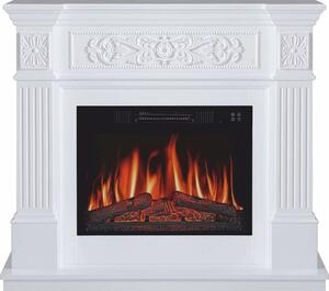 Casa Padrino Caminetto elettrico LED barocco bianco 106,6 x 37 x H. 92,5 cm - Mobili barocchi