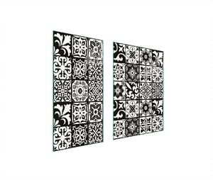 Piastre copri fornelli 2 pezzi 75x52 Copri piano cottura in Vetroceramica tagliere in vetro pezzo di mosaico