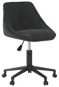 VidaXL Sedia da ufficio girevole in velluto nero