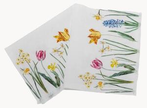 Set di 2 asciugamani ospite in lino Early Flowers