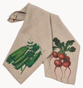 Set di 2 strofinacci in lino Radish & Peas