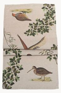 Runner da tavolo in lino Forest Birds