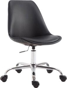 Sedia da ufficio in Pelle finta - Sedia da ufficio - Design ergonomico e regolabile in altezza. Colore: nero