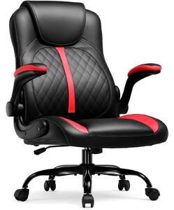 Sedia da gioco GTPLAYER con bracciolo ribaltabile, sedia da gioco con funzione dondolo, sedia da gioco ergonomica per computer con spugna ad alta