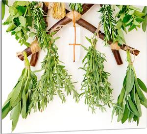 PIATTO DI VETRO PER CUCINA 65x60 Erbe