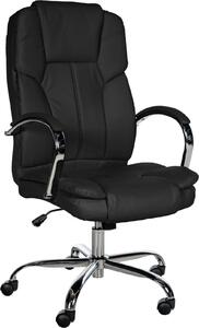 Sedia ergonomica per ufficio - sedia comfort - larghezza seduta XXL, resistente | colore: nero
