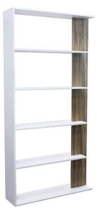 Libreria a 5 ripiani in nobilitato bilaminato Linea Elegance - White