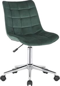 Sedia da ufficio in velluto - Sedia da ufficio ergonomica - Funzione regolabile in altezza e girevole | Colore: Verde