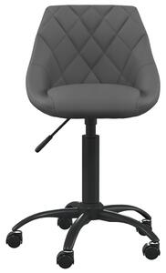 VidaXL Sedia da ufficio in velluto grigio scuro
