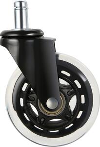 SucceBuy rotelle per sedie da ufficio, set di 5, 7,6 cm (3 pollici), robuste rotelle girevoli per pavimenti in legno duro e tappeti, capacità di carico 59 kg, adatte alla maggior parte delle sedie