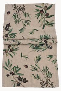 Runner da tavolo in lino Olives