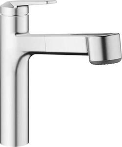 KWC Domo E2, miscelatore per lavabo, acciaio inox