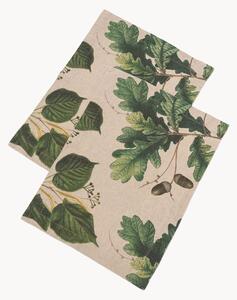 Set di 2 tovagliette in lino Trees