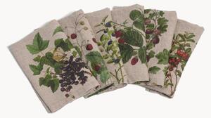 Set di 6 tovaglioli in lino Berries