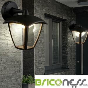 Lanterna LED Selene a muro per esterno in alluminio pressofuso Nero 7W con braccio superiore o inferiore - Braccio superiore