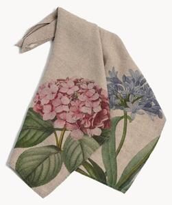 Set di 2 strofinacci in lino Hydrangea & Agapanthus