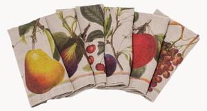Set di 6 tovaglioli in lino Orchard Fruits