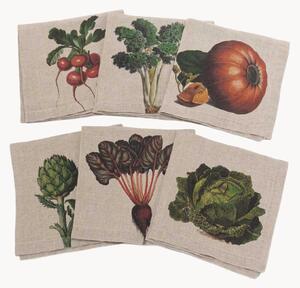 Set di 6 tovaglioli in lino Farm Vegetables