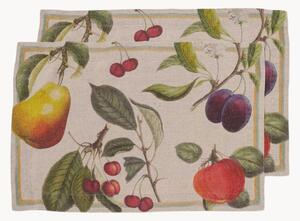Set di 2 tovagliette in lino Orchard Fruits