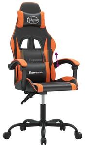 VidaXL Sedia da gioco in ecopelle nera e arancione