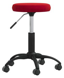 VidaXL Sedia da ufficio girevole in velluto rosso vino
