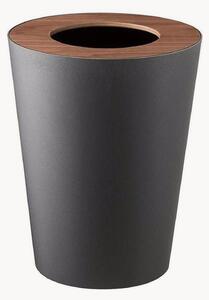 Pattumiera con coperchio in legno Rin