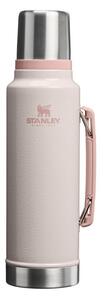 Borraccia termica rosa chiaro in acciaio inox 1,4 l Legendary Classic Bottle Hammertone Rose Quartz – Stanley