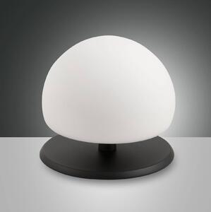 Fabas Luce Lampada da tavolo Morgana, nero/bianco, touch dimmer, 3.000 K