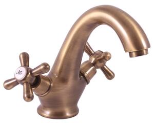 Slezák-RAV Miscelatore per lavabo Slezák RAV Morava Retro MK128SM Colore: ottone vecchio, Dimensione: 1/2''
