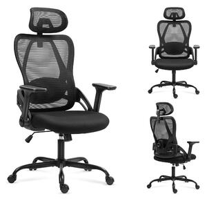 MARK ADLER Manager 2.9 Black | Sedia da ufficio ergonomica | Supporto lombare e poggiatesta regolabile