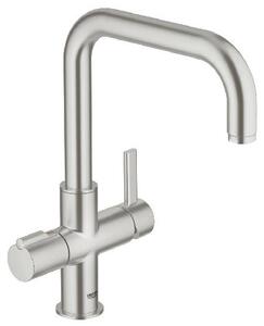 Grohe Red - Miscelatore monocomando per lavabo Duo, supersteel 30097DC0