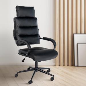 Sedia ergonomica per ufficio - Sedia da ufficio - Elevata stabilità e comfort di lunga durata | Colore: Nero/Nero