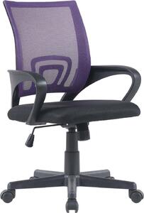 Sedia ergonomica da ufficio Geniús - sedia da ufficio - imbottitura in rete traspirante, seduta regolabile in altezza. Colore: viola