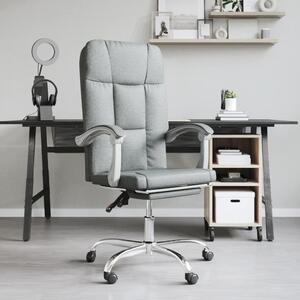 The Living Store Sedia da ufficio con funzione reclinabile in tessuto grigio scuro
