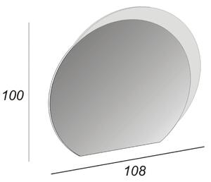 Specchio con illuminazione integrata bagno tondo Sting L 108 x H 100 cm