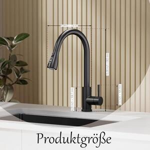 Rubinetto da cucina Alta pressione Chiaribile 3 funzioni Miscelatore monocomando per lavello Girevole a 360° in acciaio inox