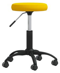 VidaXL Sedia da ufficio girevole in velluto giallo senape