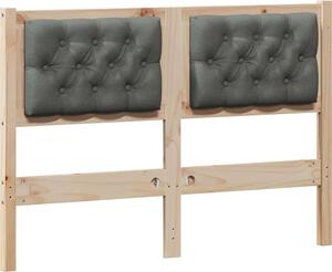 Testiera marrone e grigio scuro 120 cm Legno di pino massello