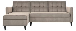 Divano angolare beige in velluto Hartford - Støraa