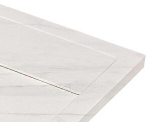 Piatto doccia ultrasottile SENSEA resina sintetica e polvere di marmo Neo 80 x 140 cm bianco