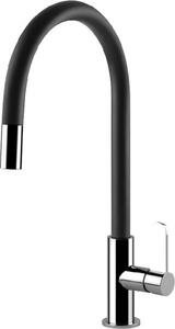 Miscelatore monocomando Gessi Fisso 60077 299 41,1 cm Nero opaco