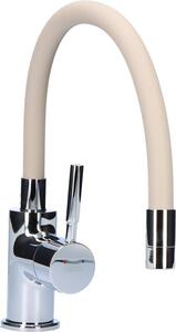 Miscelatore per lavello Miscelatore monocomando flessibile beige Miscelatore in ottone Miscelatore a molla a spirale